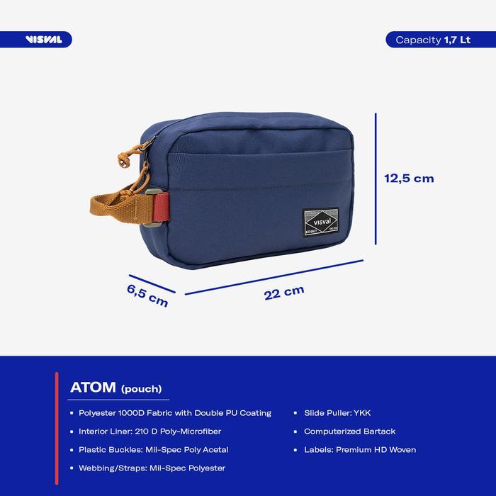 [Beli Lokal] Pouch - Hand Bag Atom Visval - Dopp Kit - Storage Bag
