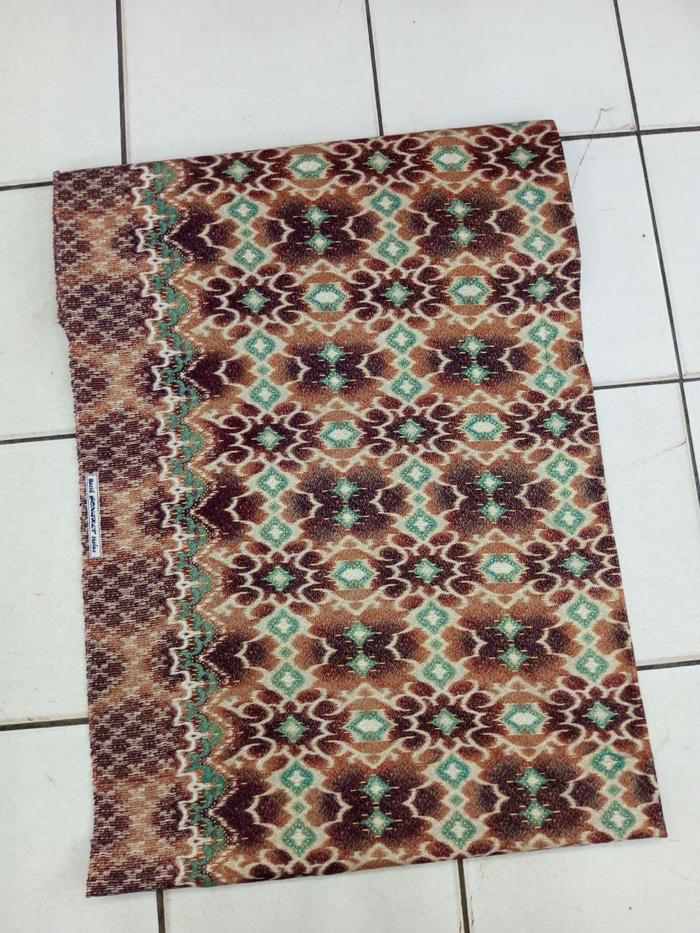 Bahan Batik Sutra Halus Meteran Kain batik semi sutra untuk kemeja rok dan seragam keluarga