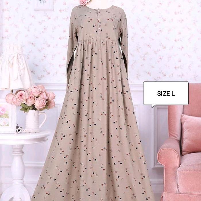 ditsy gaun untuk muslimah nyaman adem pas di pakai untuk sehari hari di desain khusus untuk Muslimah