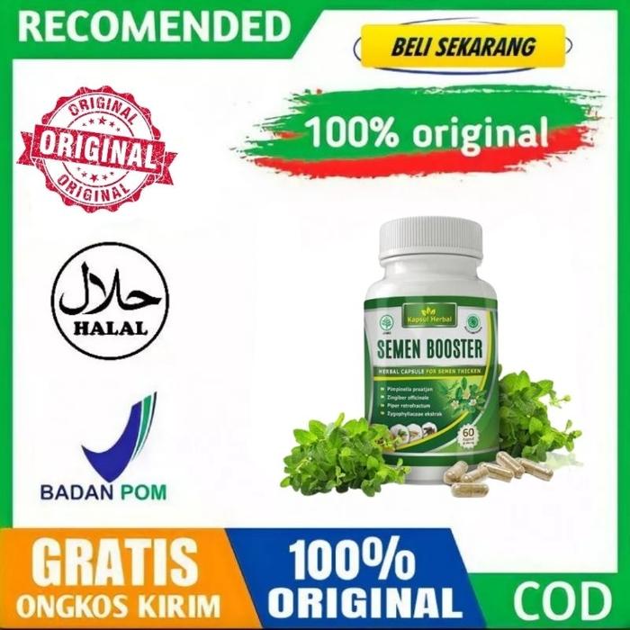 SEMEN BOOSTER OBAT HERBAL PENYUBUR DAN PENGENTAL SPERMA PRIA