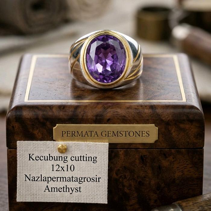BATU PERMATA KECUBUNG AMETHYST CUTTING