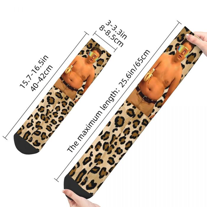 Funny Happy Men's Socks Gibby Banana Cheetah Energy Retro Harajuku Icarly Street Style Crew Crazy So