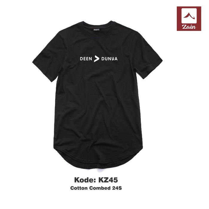 Kaos Pria Longline Model Modern Bahan Katun Premium