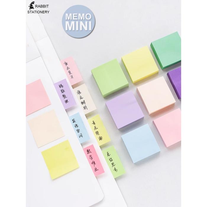 Memo Mini/100 Lembar Morandi Color Sticky note  MINI -Rabbit Stationery