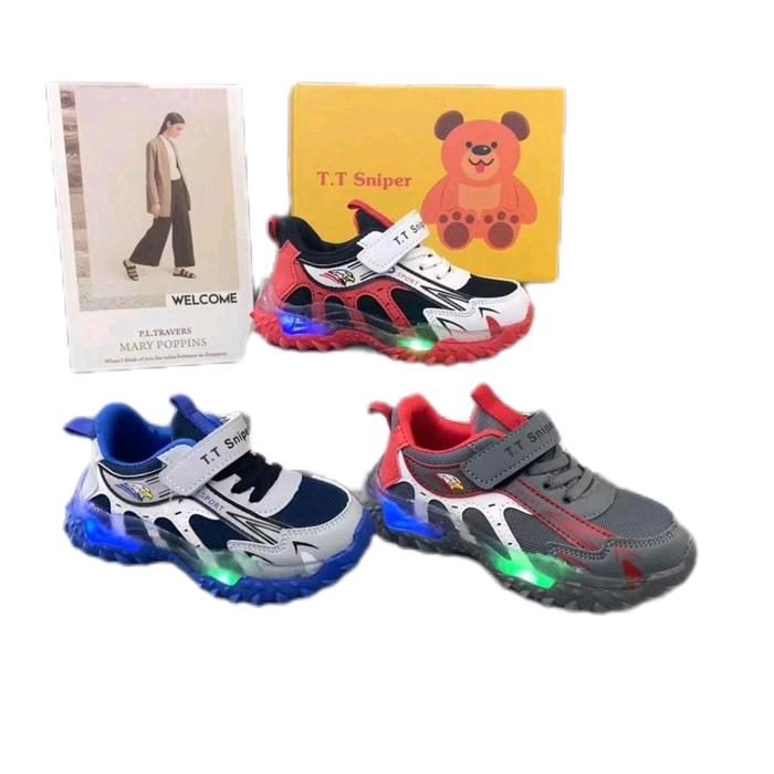Sepatu sneakers anak anak unisex TT Sniper.omg kids Led