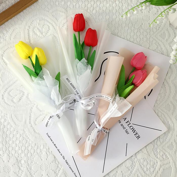 Soap Fake Flowers  Tulip Artificial Flowers  Real Touch Artificial