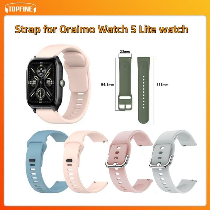 Best oraimo Watch 5 Lite Smartwatch STRAP Soft Rubber Band 22mm oraimo Watch 5 Lite Smartwatch Repla