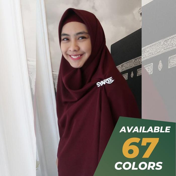 Jilbab Syar'i Segi Empat Jumbo 150x150 Wolfis Kelim Panjang Tebal Nyaman – Syar'ee Fashion - Hijab