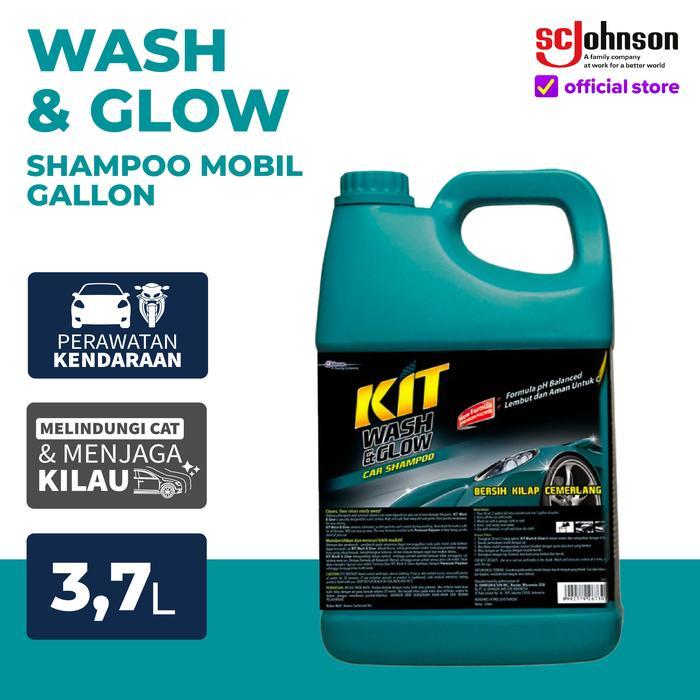 KIT WASH & GLOW SHAMPO MOBIL GALLON 3.7 L