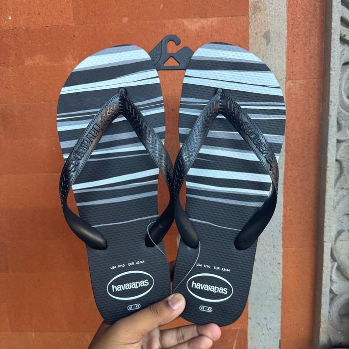 havaianas top basic black original - sandal pria