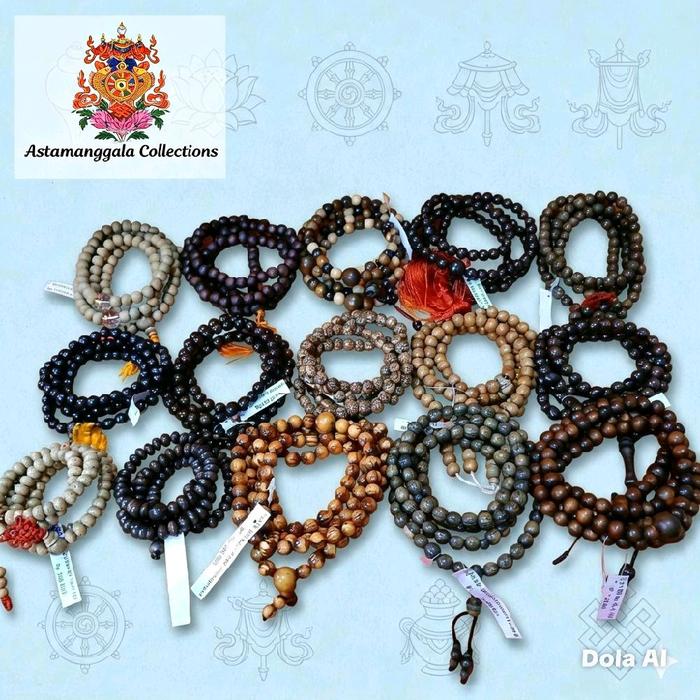 Tasbih 108-Kayu Cina-Galih Asem-Bodhiseed Nan Hai Gepeng-Gaharu Kalimantan Grade B-Kayu Walikunkun-M