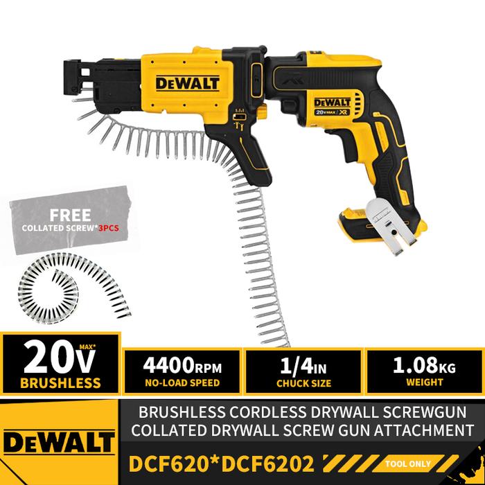 DEWALT DCF620 Brushless Cordless Drywall Screwgun 20V Lithium Power