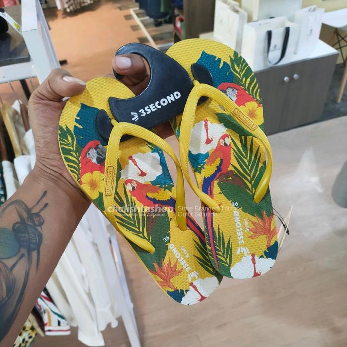 Sandal Wanita 3SECOND Sandal Japit 3second ladies - 040722 Kuning terbaru
