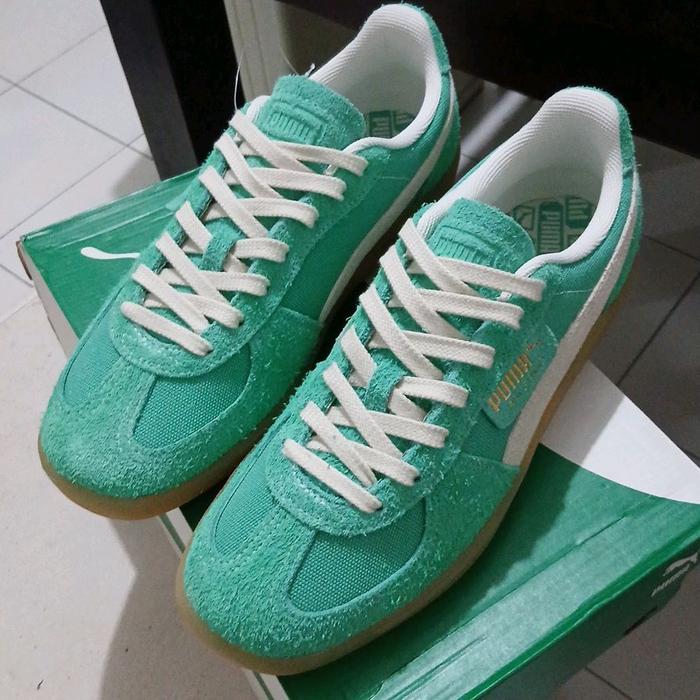 Sepatu Sneakers Uniseks Puma Palermo Vintage - No Article 396841_05 - Warna: Jade Frost-Frosted Ivor