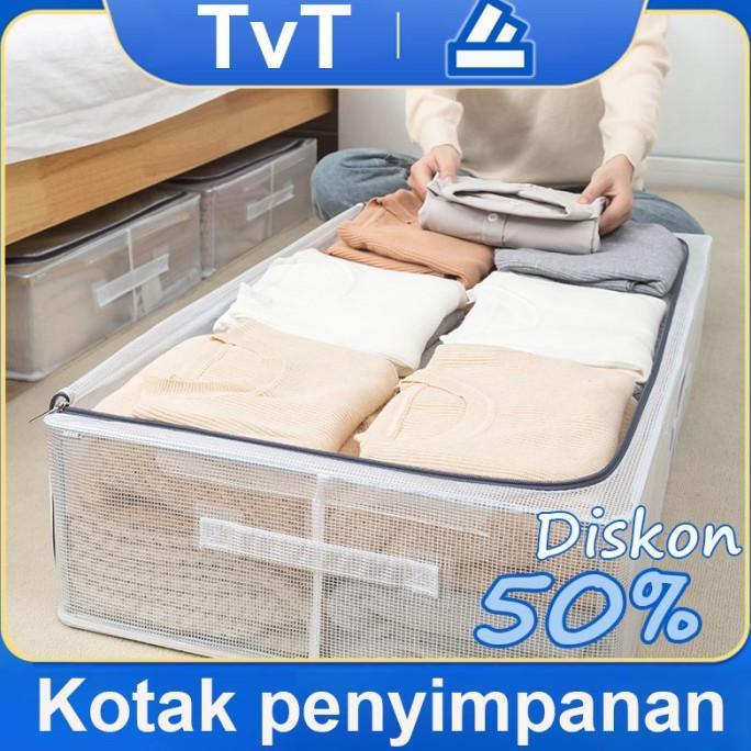 (Cooger) Box Organizer Penyimpanan Baju Storage Box Jumbo Kotak Tempat Penyimpa