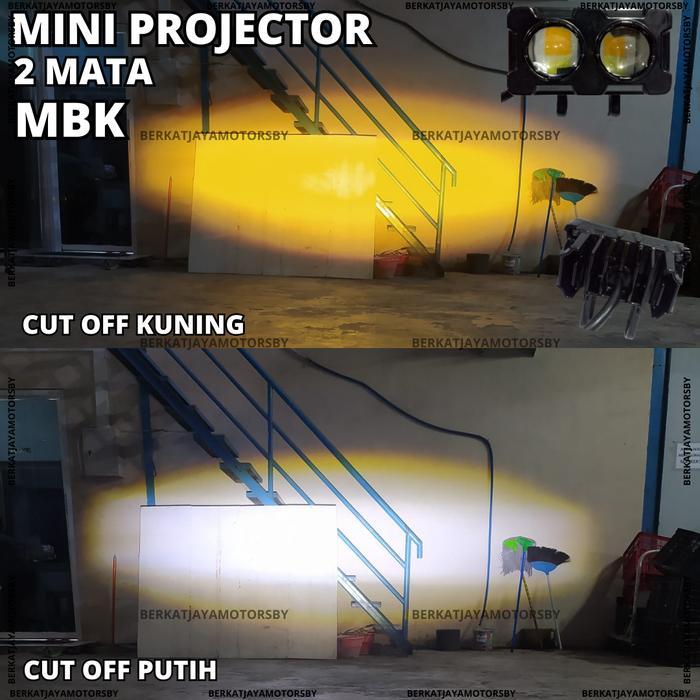 MINI PROJIE MINI PROJECTOR SQL 2 MATA LED FOGLAMP LASER MOTOR MOBIL