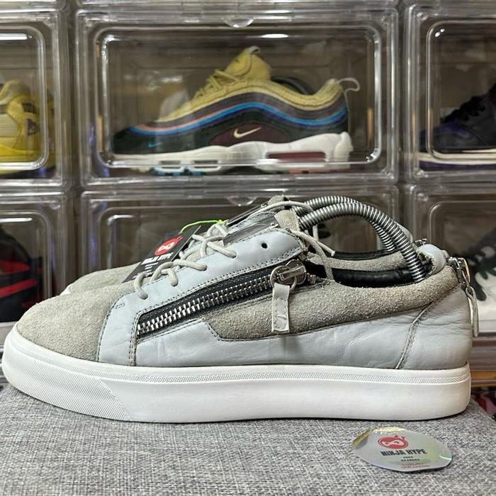 GIUSEPPE ZANOTTI GREY TRAINERS , GIUSEPPE ZANOTTI GREY , SNEAKERS , SHOES , SEPATU , SNEAKERS ITALY 
