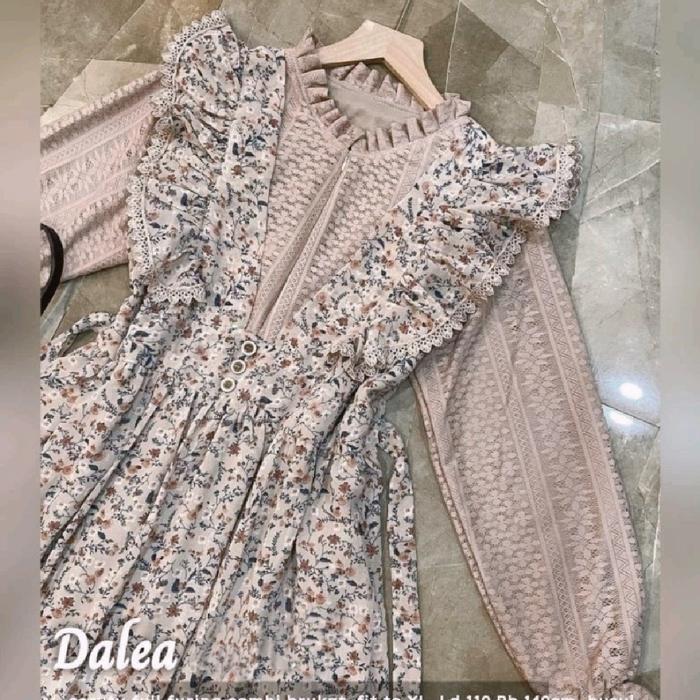 Dalea Lace dress model korea Ceruty Printing Premium