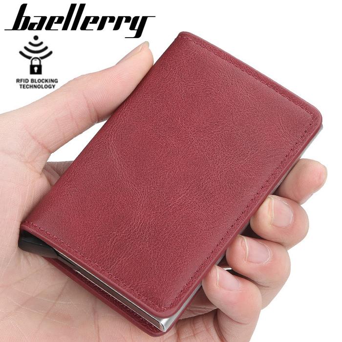 ORIGINAL BAELLERRY K9123 DOMPET KARTU RFID MINI BOX DENGAN PELONTAR