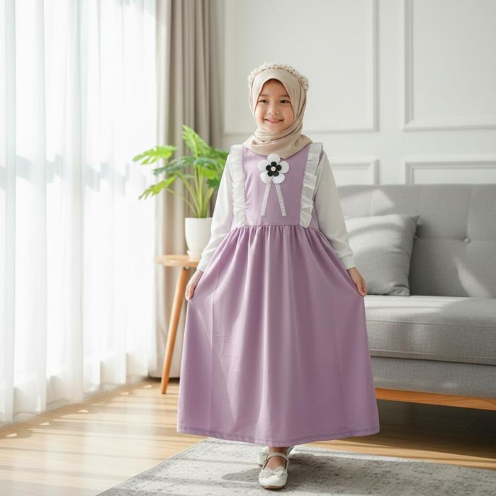 DRESS ANAK PEREMPUAN INARA ZAYDA GAMIS PANJANG MAXY 2-13 TAHUN GL FASHION