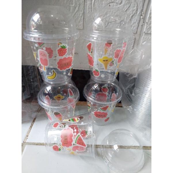 Safitiri #Ecr2026# Sundae Cup 8Oz Pet (+/-237Ml) Starindo+Tutup Cembung Pet. Dijual Per 50 Set. Polo
