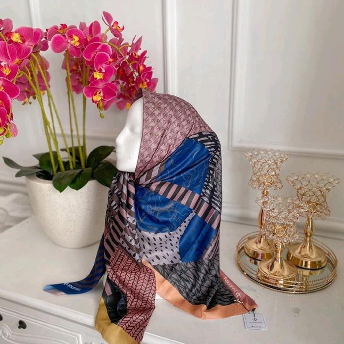 Meliya Journey Scarves | Hijab Segiempat Motif Voal Premium Aesthetic Kekinian Tidak Licin Adem Jilb