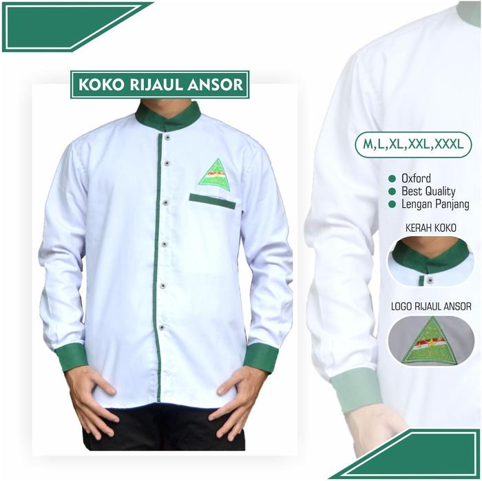 Koko Rijalul Ansor Premium Logo Bordir Tanam Bukan Tempelan