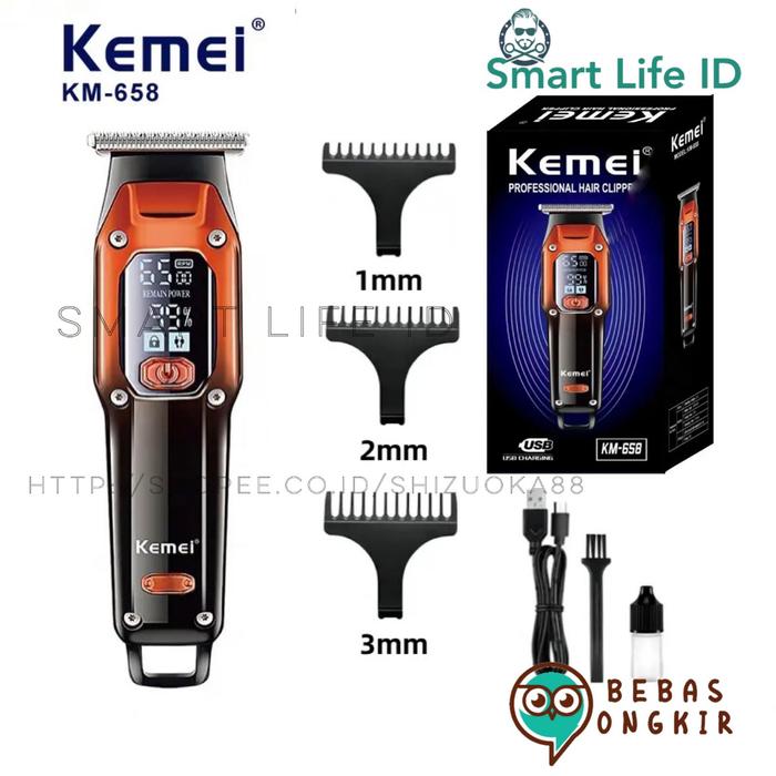 Alat Cukur Rambut Kumis Jenggot Brewok Ketiak Hair Clipper  Trimmer Elektrik Professional Mesin Cuku