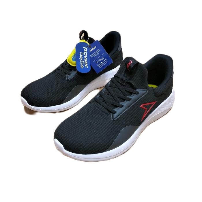 Sepatu Casual Pria Bata Power Terbaru Bahan Sintetis Sneakers Pria Model Slip On Warna Biru dan Hita