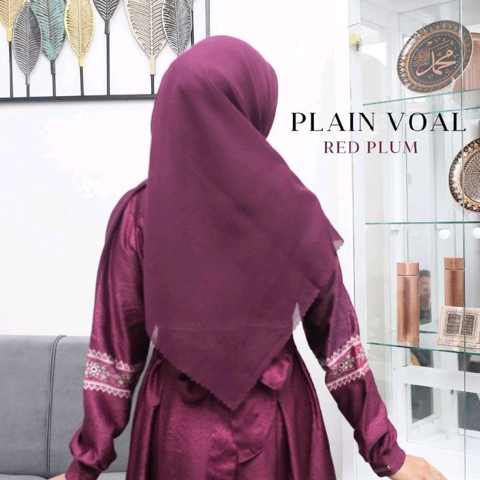 WNJ Hijab Segiempat Polos Plain Voal Scarf Kerudung Muslim Square Lembut