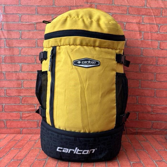 Carlton Tas Backpack Ransel Badminton Kuning dengan Desain Praktis dan Fungsional untuk Perjalanan d