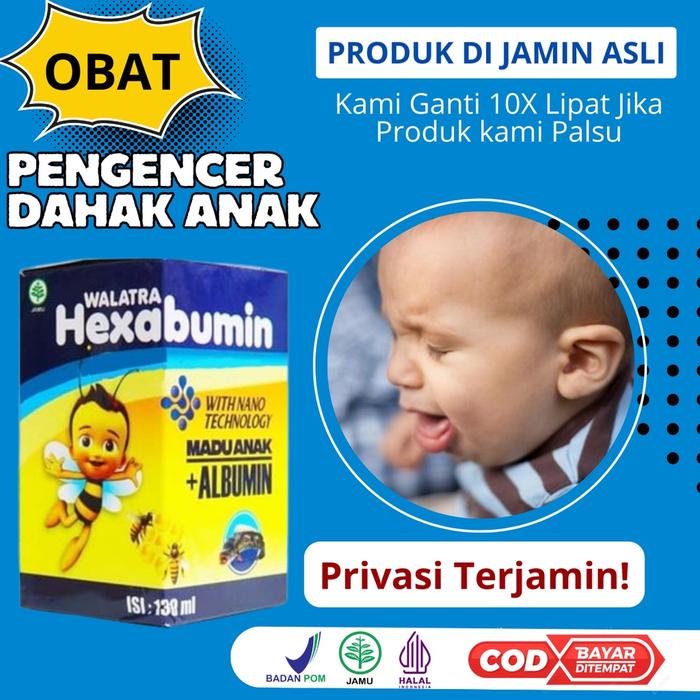 HEXABUMIN - OBAT PENGENCER DAHAK ANAK, PELEGA PERNAFASAN ANAK, BATUK DAHAK ANAK SUSAH KELUAR