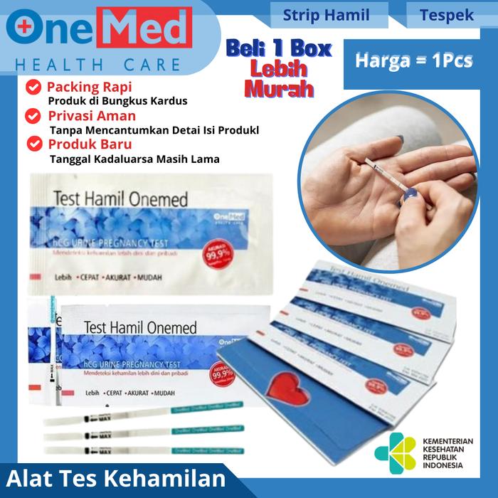 Tespek One Med Urine Pregnancy Test pack Hasil Instan Akurat dan Cepat - Harga Satuan 1pcs ED 11/202
