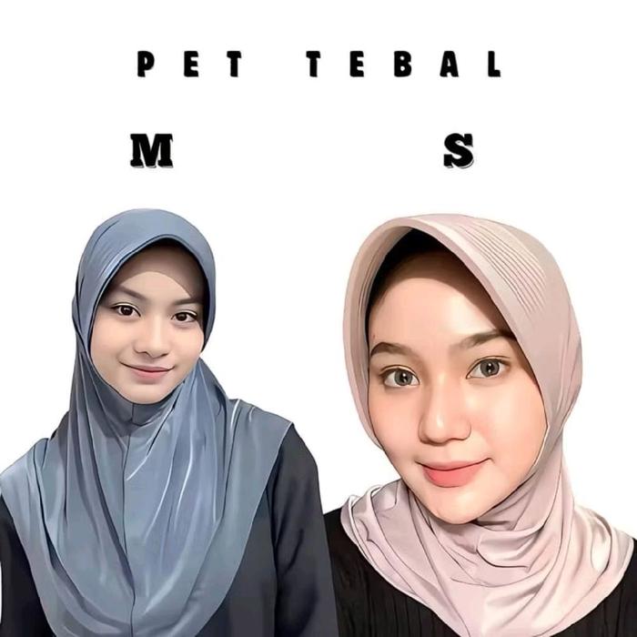 Hijab Olahraga Bergo Instan Pet Tebal Ukuran S – Nyaman Dipakai Lama – Irwan Collection