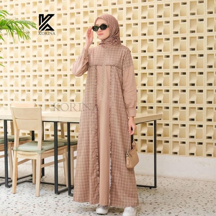 haya dress/korina dress/gamis hitam/casual dress/dress terbaru