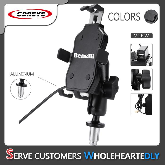 Untuk Benelli 252 304 Setang Sepeda Motor Ponsel Pemegang GPS Berdiri