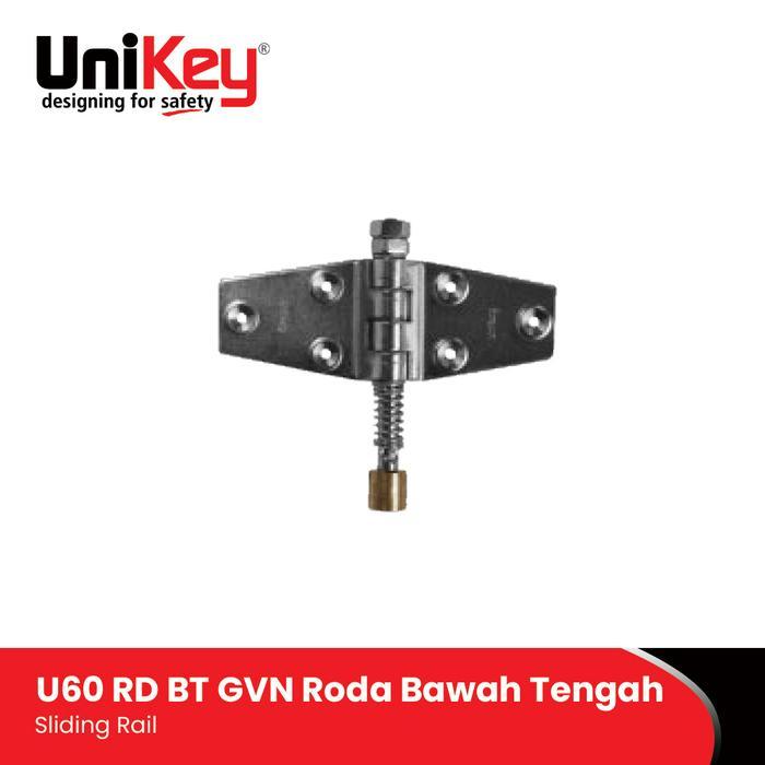 UniKey Sliding Rail System Roda Bawah Tengah U80, U60 RD-BT GVN