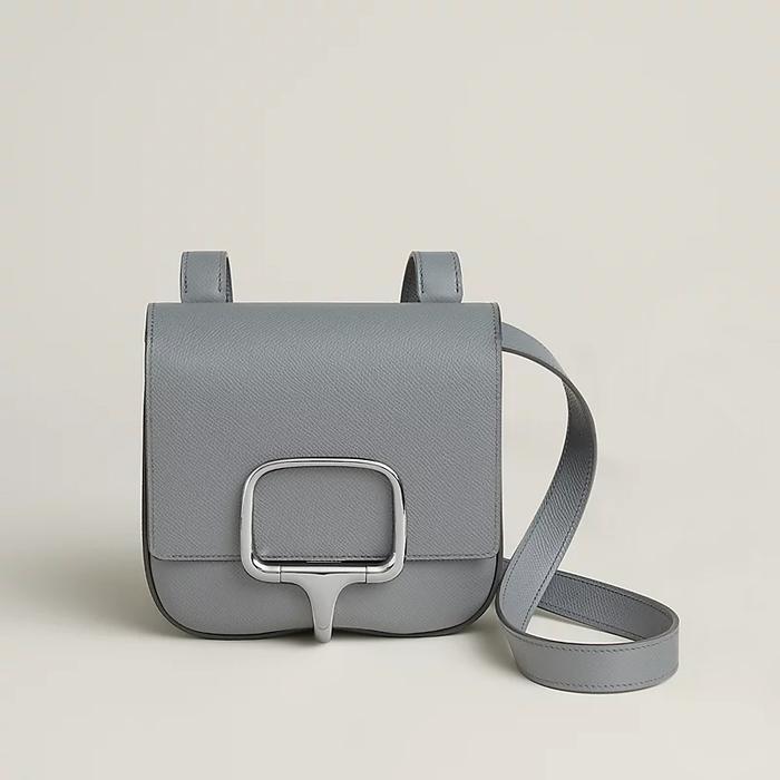 Tas Premium Wanita,HERMES,Hermes Della Cavalleria II Mini Shoulder Bag,gray