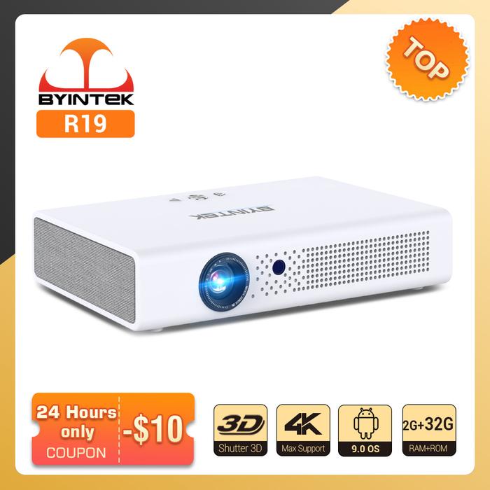 BYINTEK R19 3D 4K Smart Android WIFI Video LED Portable Mini DLP Full