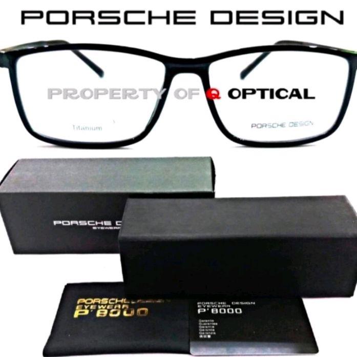 Kacamata Frame Pria Porsche Design P8228 Black Glossy Model Sporty