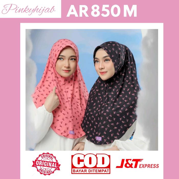 Ready Stock AR 850 Motif Terbaru - Hijab Jilbab Arrafi Bergo Standart Instant Wanita Bergo Motif Ter