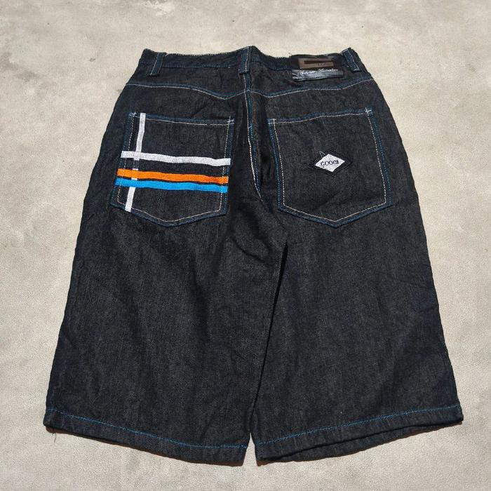 Celana pendek pria denim jeans y2k coogi hitam bekas