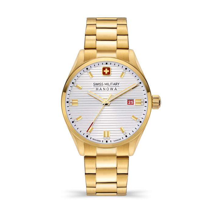 SWISS MILITARY HANOWA Jam Tangan Pria SMWGH2200110 Gold Quartz
