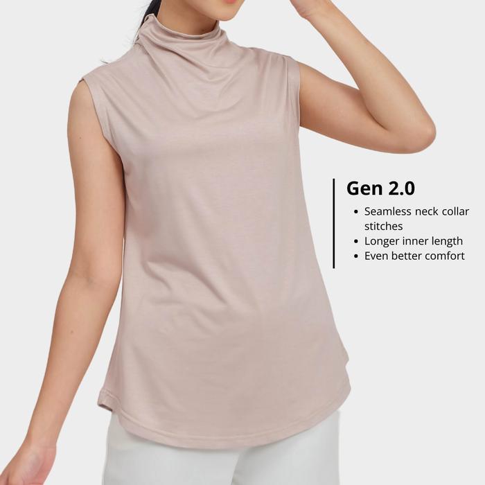 Terbaik Highneck Tanktop Big Size - Manset Kutung Premium Pendek Jumbo Besar Katun Viscose RDA Hijab