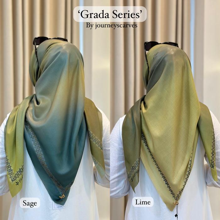Hijab voal motif gradasi polos jp kw jurnay kw journey kw terbaru Cantik