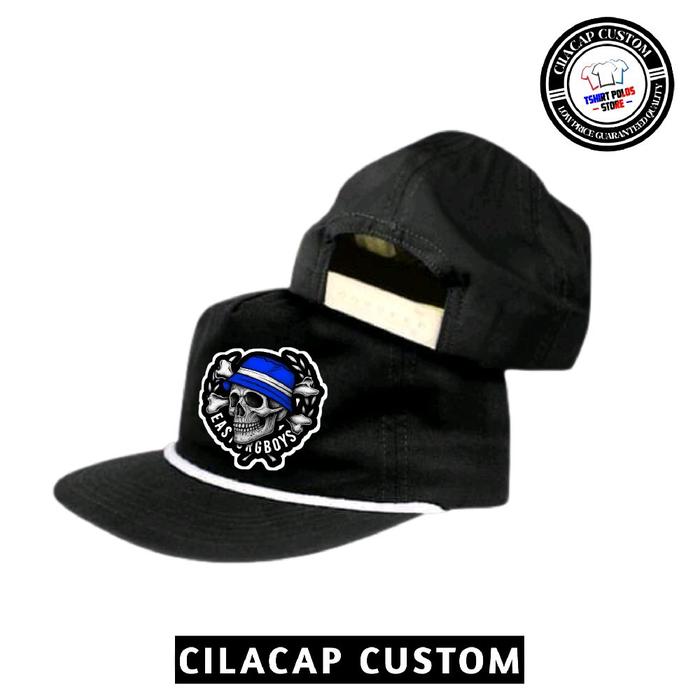 CILACAP CUSTOM Topi Snapback Klasik Unisex Pria Wanita Bahan Kanvas Cotton Twill Kualitas Baik Adjus