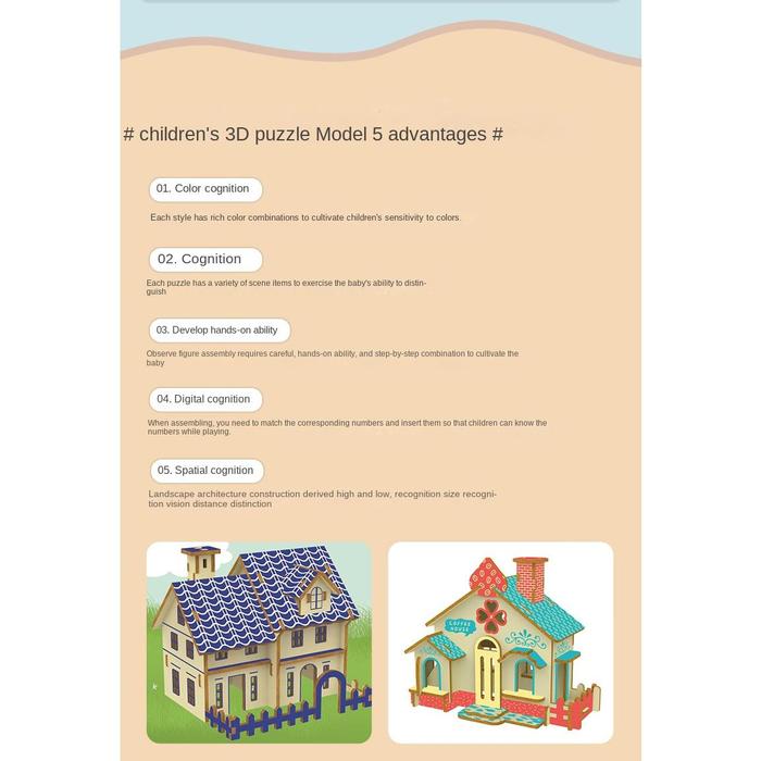 3d Jigsaw Puzzle Christmas Children Diy House Jigsaw Puzzle