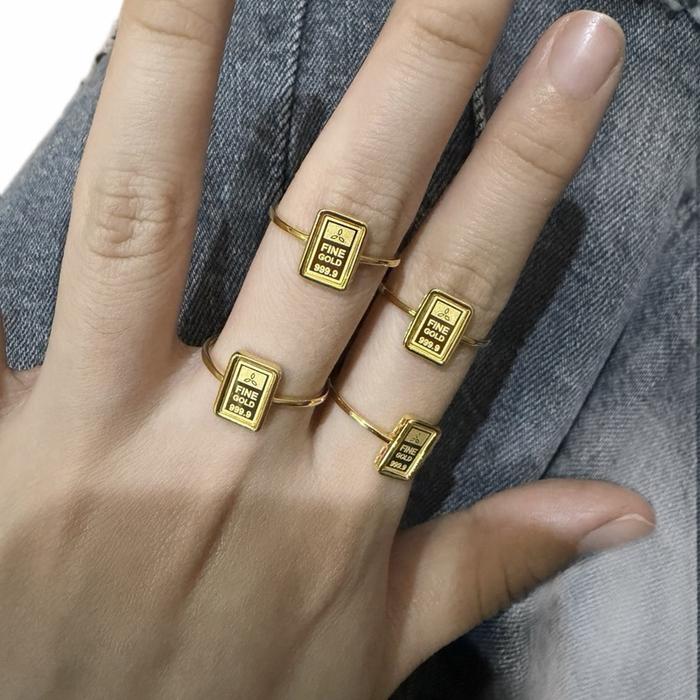 Cincin model Logam Mulia LM kadar 8K toko mas murni
