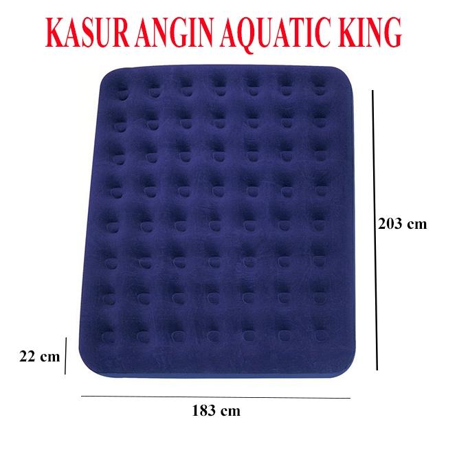 Aquatic Kasur Angin King Biru [203cm x 183cm] / Paket Kasur Tiup Air Bed King Size Bestway / KASUR A