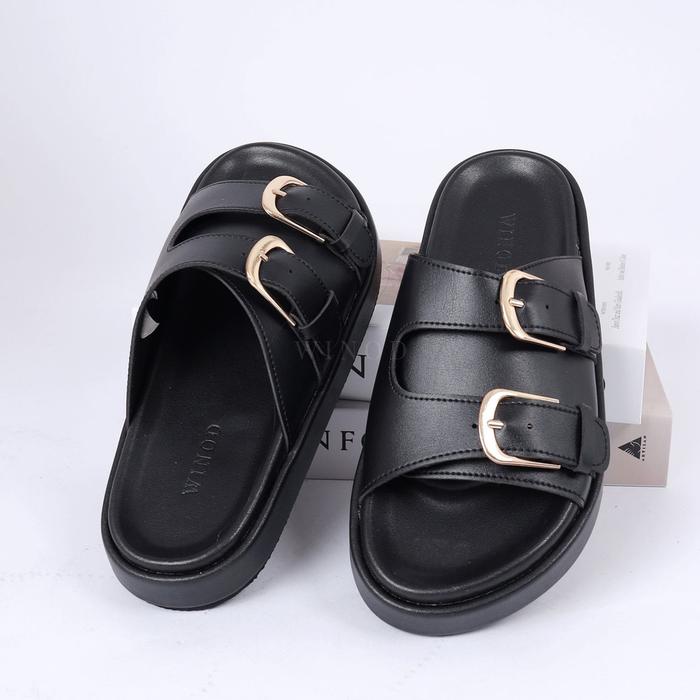 WINOD Kenzo Sandal Wanita Kekinian Platform Slop untuk Hangout Model Simple